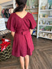 Charmed Life Dress: Burgandy