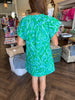 Penola Teal Green Mini Dress