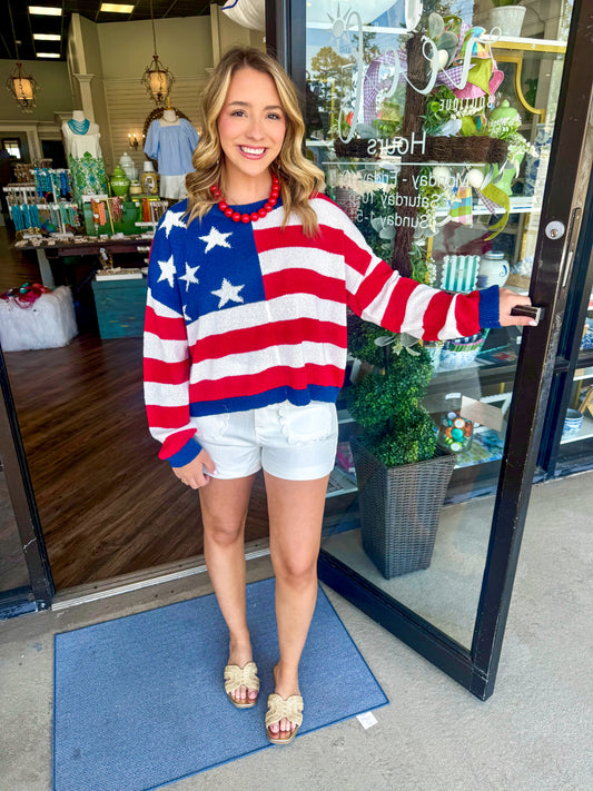American Flag Sweater