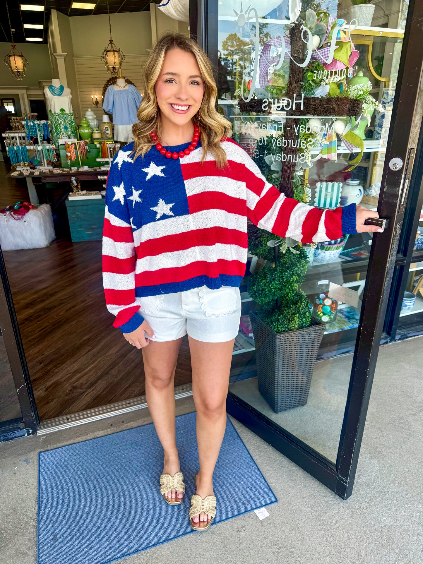 American Flag Sweater