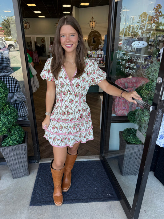 Vintage Floral Romper Dress