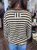 Brown and Cream Stripe Top