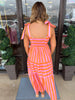 Sunset Stripe Midi Dress