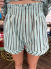 Sue Striped Set: Blue/Brown