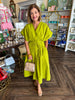 Lemon Lime Tie Midi Dress