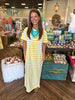 Daily Striped Midi Dress: Yellow