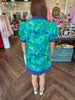 Preppy Stitch Paisley Dress: Green