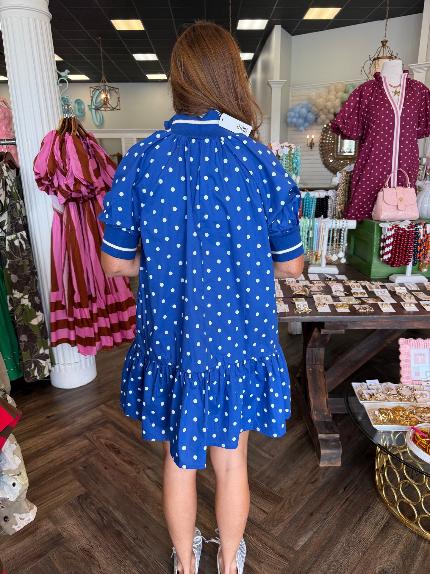 Dotty Blue Dress