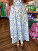 Pearl and Flower Print Skirt Set