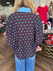 Pretty N Dots Top: Blue/Brown