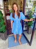 Blue Circle Zip Dress
