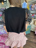 Smocked Striped Skort: Red