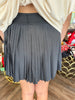 Pleated Athletic Skort: Gray
