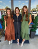 Mia Zip Midi Dress: Caramel