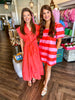 Sunset Stripe Dress: Pink
