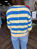 Butter Yellow and Blue Striped Top