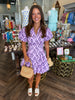 Purple Petal Zipper Dress