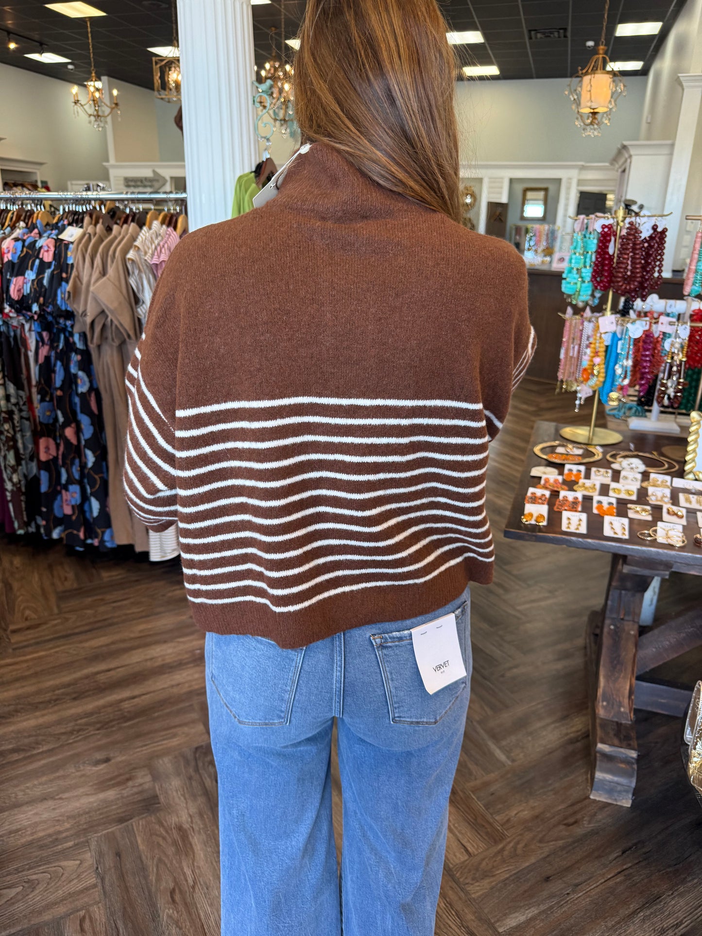 The Hampton Daze Sweater: Brown