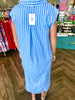 Baby Blues Stripe Midi Dress