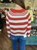 Burnt Orange Striped Sweater