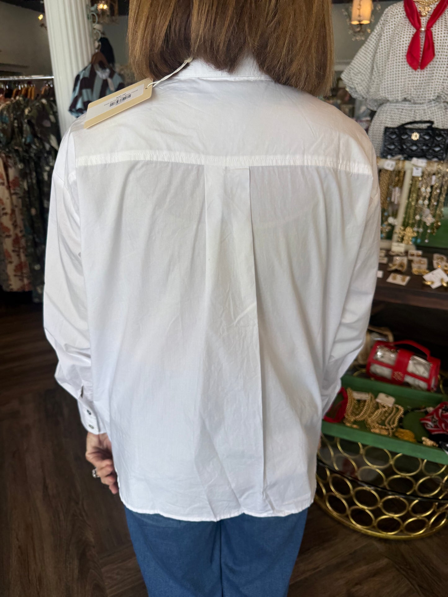 Front Tie Classy Top: White