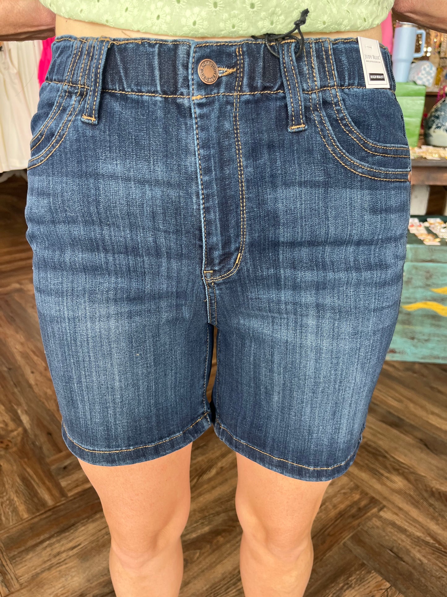 High Waisted Pull on Shorts