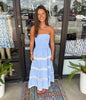 Strapless Stripe Lace Dress