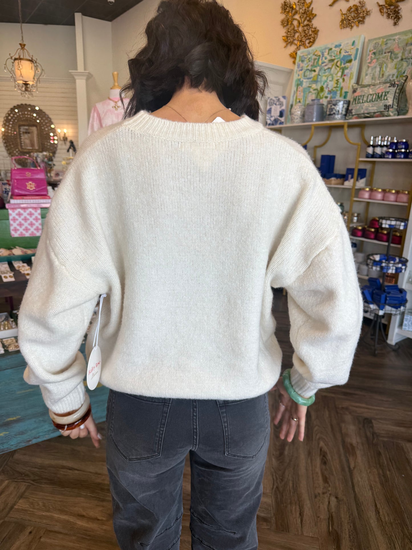 Flying Ducks Sweater: Cream