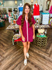 Burgandy/Pink Dot Dress
