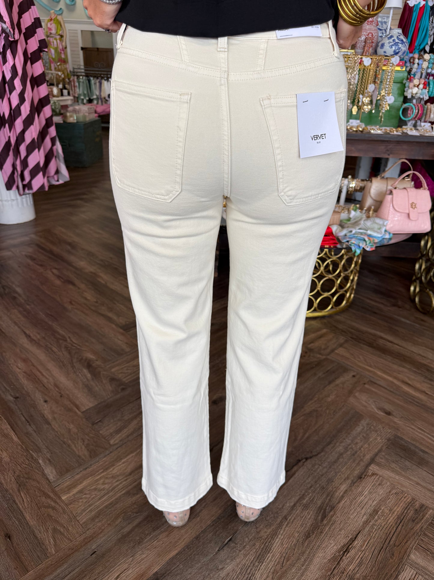 Vervet Front Pocket Jeans: Natural