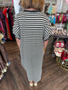 Sutton Stripe Dress: Black/White