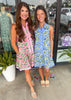 Sarah Scalloped Dress: Pink Flower