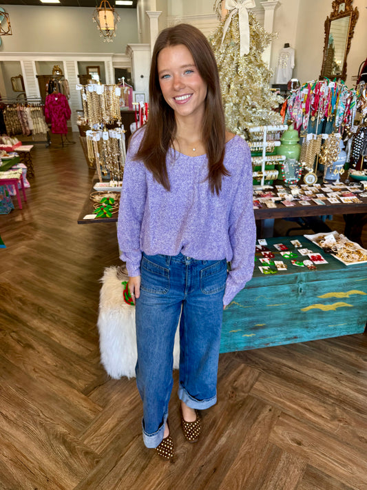 Regan Sweater: Purple