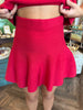 Knitted Skirt Set- Red