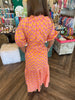 Orange & Pink Maxi Dress