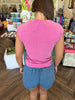 Soft Tee: Acid Wash Fuchsia