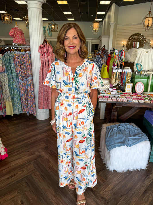 Summer Orange Jumpsuit