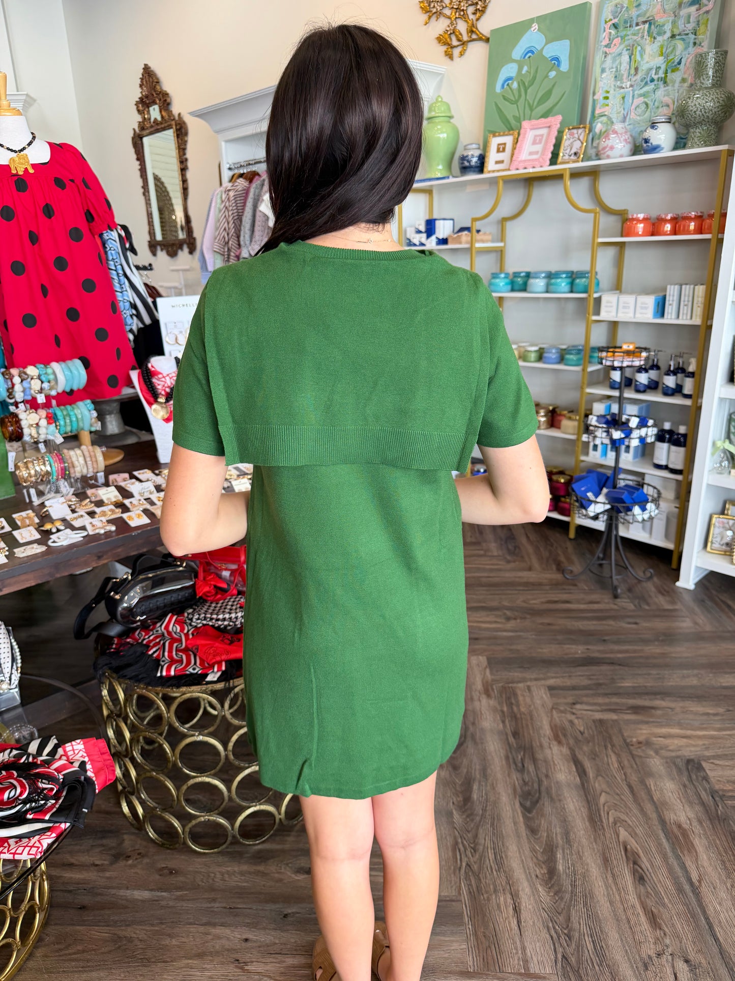 Sutton Sweater Dress: Fern