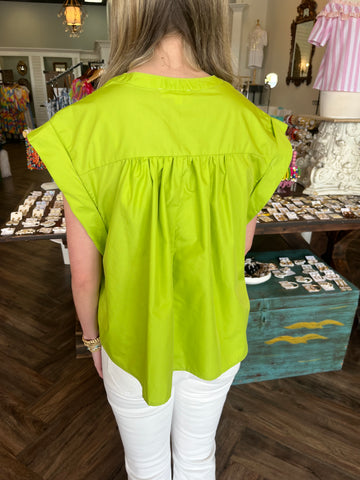 Lizzy Lime Blouse