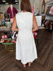 Horsebit Maxi Dress: White