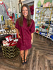 Cabernet Cutie Button Dress
