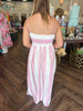 Baby Pink Stripe Maxi Dress