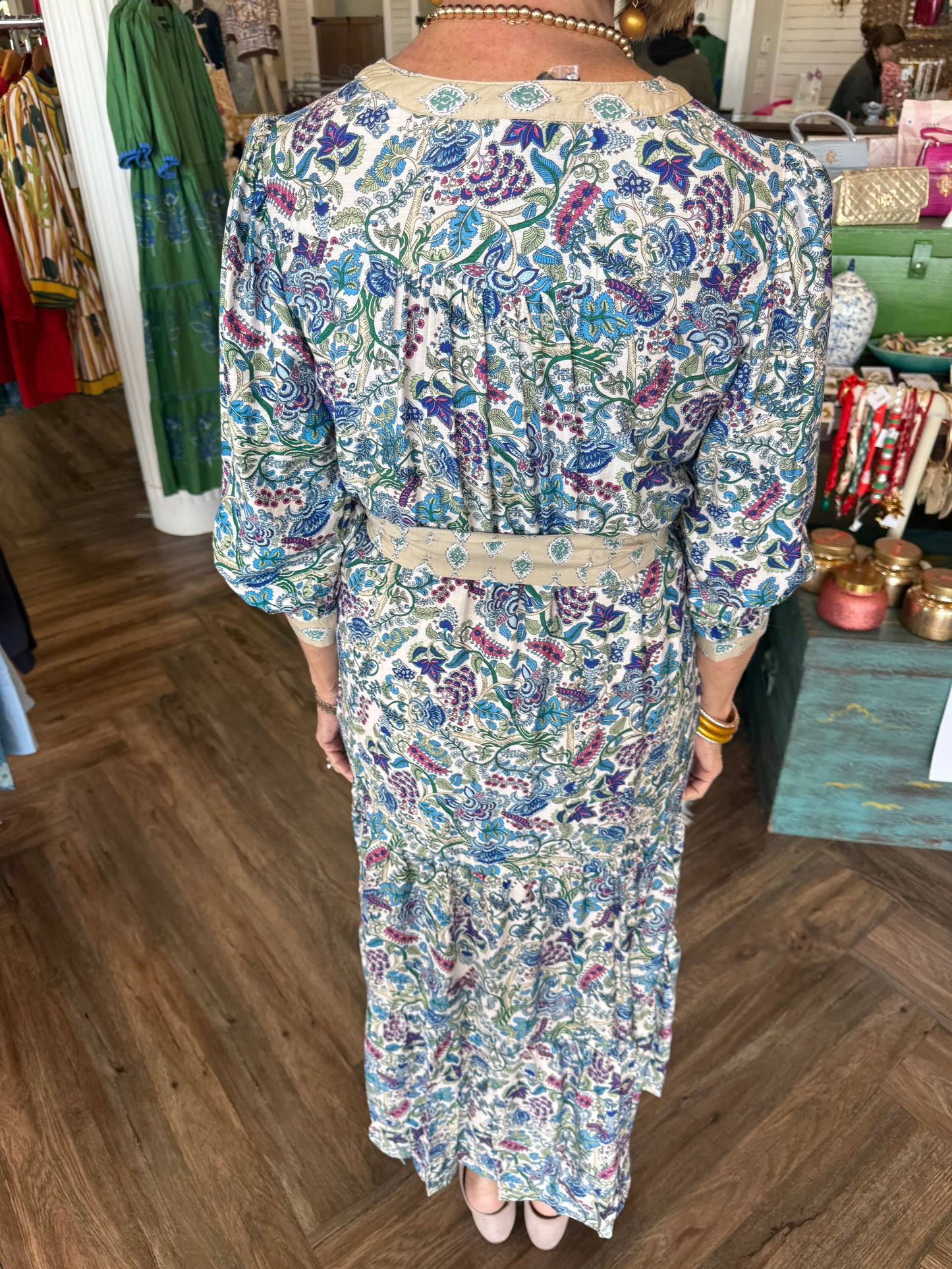 Cobalt Mix Floral Midi Dress