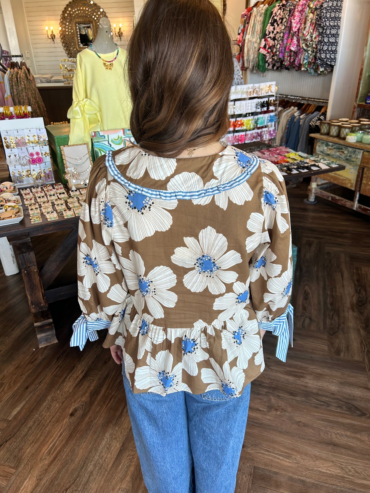 Brown Daisy Top