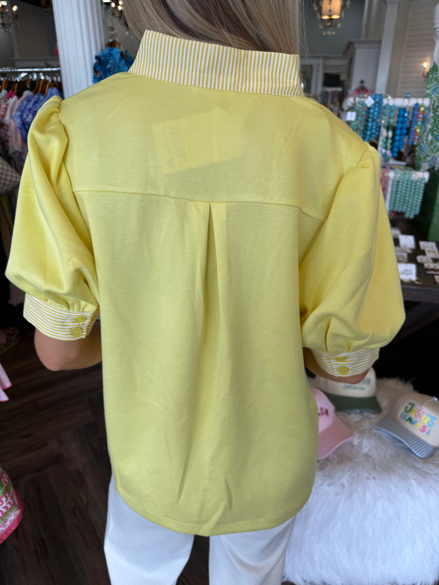 Scuba Stripe Yellow Top
