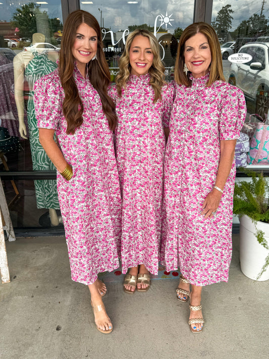 Amelia Pink Maxi Dress