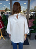 Satin Beverly Top: Cream