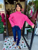 Fuchsia Mock Neck Sweater
