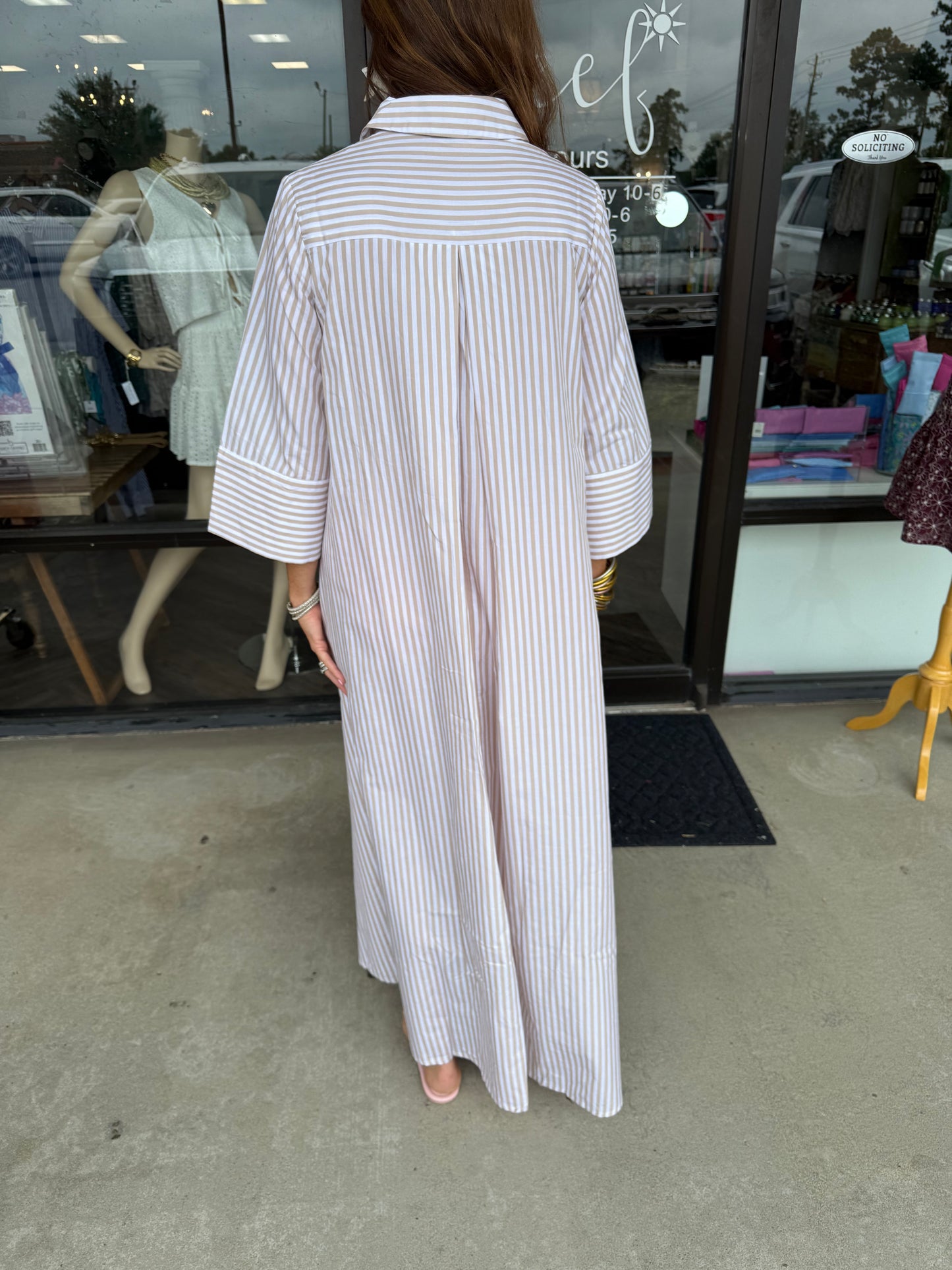 Ariel Classic Maxi Dress: Taupe