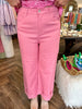 Entro Cuffed Denim Jeans: Pink